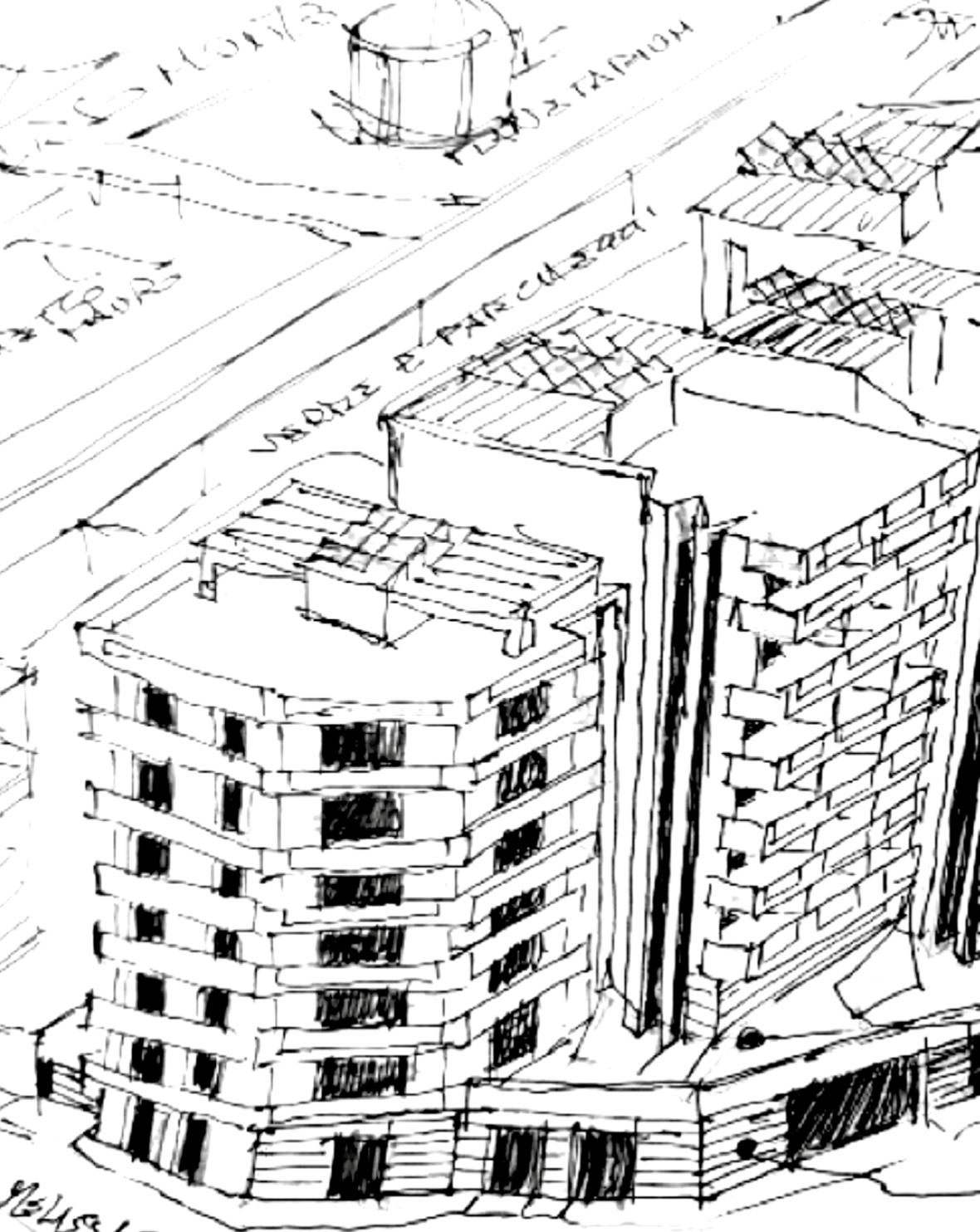 Disegno progetto architettonico